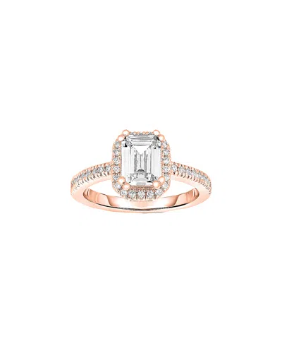 Genevive 18k Rose Gold Vermeil Ring In Pink