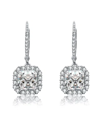 Genevive Cz Drop Earrings In Metallic