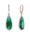 Genevive Cz Pear Pop Of Color Drop Earring
