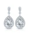 Genevive Silver Cz Earrings