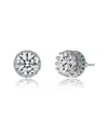 Genevive Moissanite Sterling Silver With Solitaire Princess In Metallic