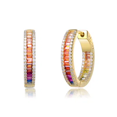 Genevive Jewelry Women's Gold Cleo Hoop  Earring