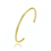 Genevive Jewelry Women's Gold Plated Beaded Cuff Bracelet In Gold