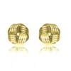 Genevive Jewelry Women's Rachel Glauber Gold Plated Twisted Button Stud Earrings In Gold