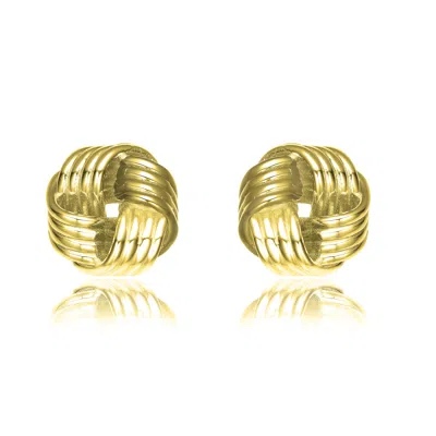 Genevive Jewelry Women's Rachel Glauber Gold Plated Twisted Button Stud Earrings