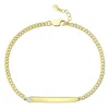 Genevive Jewelry Women's Gold / White Gold Plated With Clear Round Cubic Zirconia Adjustable Bracelet In Multi