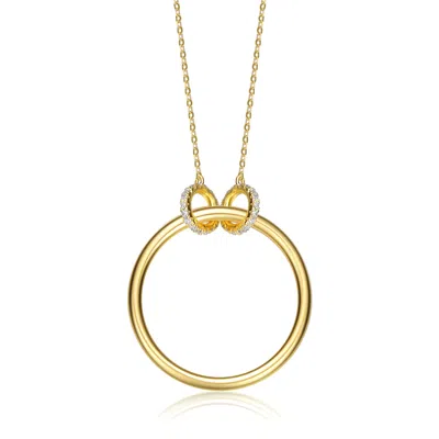 Genevive Jewelry Women's Gold / White Rachel Glauber Gold Plated Pendant Necklace In Multi