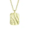 Genevive Jewelry Women's Gold / White Rachel Glauber Stunning Gold Plated Square Pendant Necklace In Multi