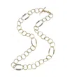 Genevive Jewelry Women's Gold / White Yellow Gold Plated Round Trinkets Clear Cubic Zirconia Accent  Chain Necklace In Multi