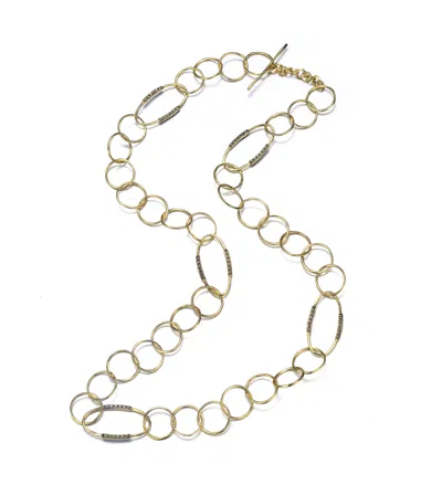 Genevive Jewelry Women's Gold / White Yellow Gold Plated Round Trinkets Clear Cubic Zirconia Accent  Chain Necklace In Multi