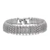 Genevive Jewelry Women's Rachel Glauber Elegant White Gold Plated Link Bracelet In White