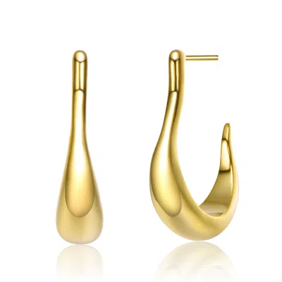 Genevive Jewelry Women's Rachel Glauber Gold Colored Asymmetrical Open Hoop Earrings