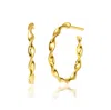 Genevive Jewelry Women's Rachel Glauber Gold Plated Curved Open Hoop Earrings In Gold