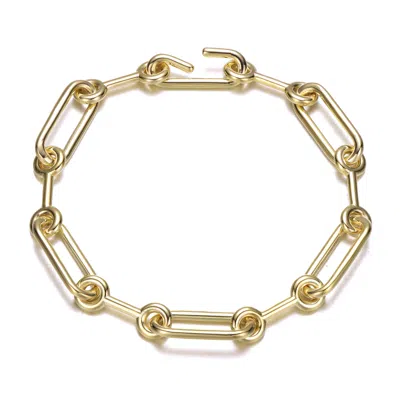 Genevive Jewelry Women's Rachel Glauber Gold Plated Link Chain Bracelet