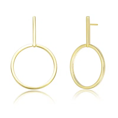 Genevive Jewelry Women's Rachel Glauber Gold Plated Round Drop Earrings