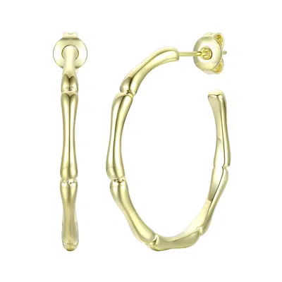 Genevive Jewelry Women's Rachel Glauber Gold Plated Round Open Hoop Earrings