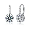 Genevive Jewelry Women's Rachel Glauber White Gold Plated Cubic Zirconia Hinge Back Earrings In White
