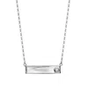 Genevive Jewelry Women's Rachel Glauber White Gold Plated Lab Created Bar Necklace In White