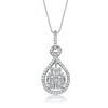 Genevive Jewelry Women's Rachel Glauber White Gold Plated With Cubic Zirconia Door Knocker Love Knot Pendant Necklace In White