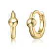 Genevive Jewelry Women's Rachel Glauber Yellow Gold Plated Round Hoop Earrings In Gold