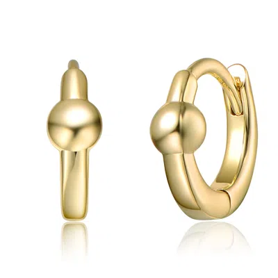 Genevive Jewelry Women's Rachel Glauber Yellow Gold Plated Round Hoop Earrings