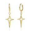 Genevive Jewelry Women's Rachel Glauber Yellow Gold Plated Star Dangle Earrings In Gold