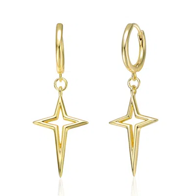 Genevive Jewelry Women's Rachel Glauber Yellow Gold Plated Star Dangle Earrings