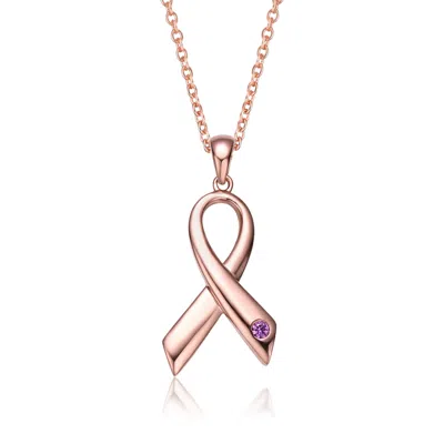 Genevive Jewelry Women's Rose Gold / Orange Rachel Glauber Yellow Gold Plated Teens-young Adults Rose Gold Plated Inf