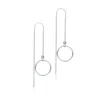 Genevive Jewelry Women's Rose Gold / Silver Classic Sterling Silver Two-tone Dangling Earrings In Multi