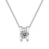 Genevive Jewelry Women's Stella Valentino Sterling Silver White Gold Plated With Lab Created Moissanite Round Solitai In White