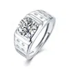 Genevive Jewelry Women's Stella Valentino Sterling Silver White Gold Plated With Lab Created Moissanite Solitaire & B In White