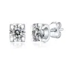 Genevive Jewelry Women's Stella Valentino Sterling Silver White Gold Plated With Lab Created Moissanite Solitaire Tul In White