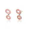 Genevive Jewelry Women's Sterling Silver Cubic Zirconia Double-o Earrings In Silver