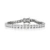 Genevive Jewelry Women's Rachel Glauber White Gold Plated Cubic Zirconia Tennis Bracelet In White