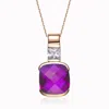 Genevive Jewelry Women's White / Silver / Purple Sterling Silver White Cubic Zirconia Gold Plating Clear Purple Cubic In Multi