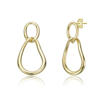 Genevive Jewelry Women's Yellow Gold Plated Golden Harmony Dangle Earrings
