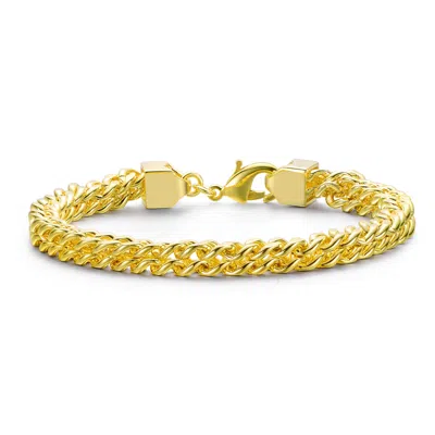 Genevive Jewelry Women's Yellow Gold Plated Mesh Link Bracelet