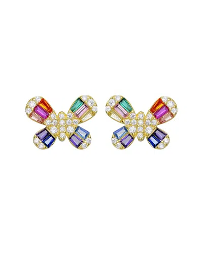 Genevive Kids 14k Over Silver Cz Earrings
