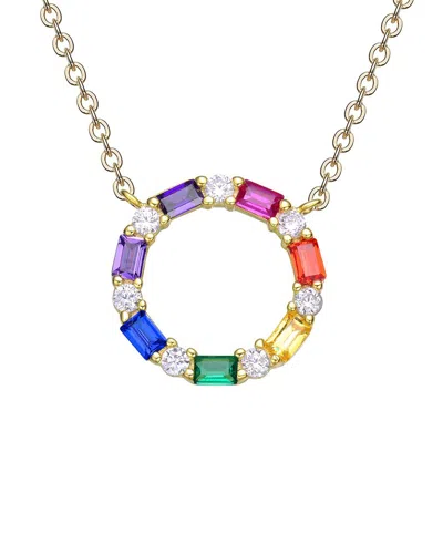 Genevive Kids 14k Over Silver Cz Necklace