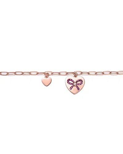 Genevive Kids 18k Rose Gold Vermeil Cz Bracelet