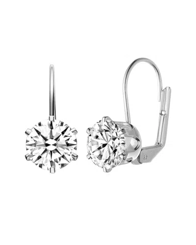 Genevive Kids Silver Cz Earrings