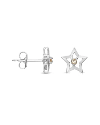Genevive Kids Silver Peridot Earrings