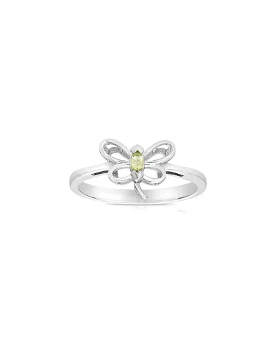 Genevive Kids Silver Peridot Ring
