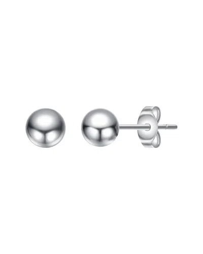Genevive Plated Ball Earrings In Neutral