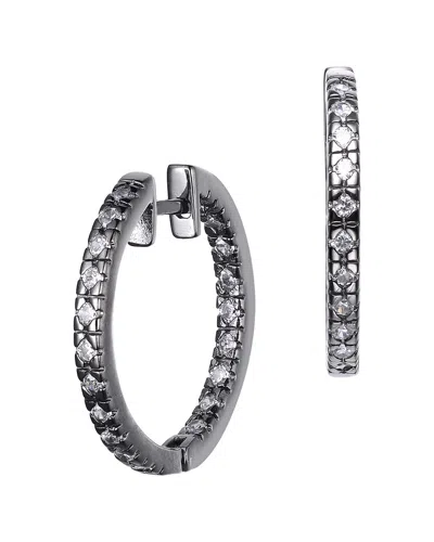 GENEVIVE GENEVIVE PLATED CZ HOOPS