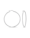Genevive Plated Cz Inside Out Hoops