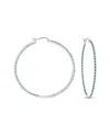 Genevive Plated Cz Inside Out Hoops