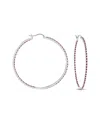 Genevive Plated Hoop Earrings