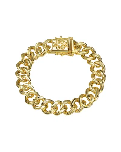 Genevive Rachel Glauber 14k Plated Curb-link Bracelet In Gold