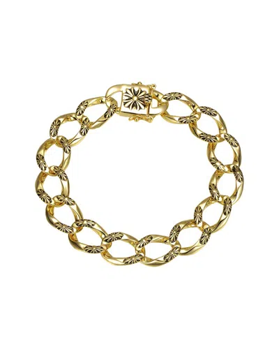 Genevive Rachel Glauber 14k Plated Link Chain Bracelet In Gold